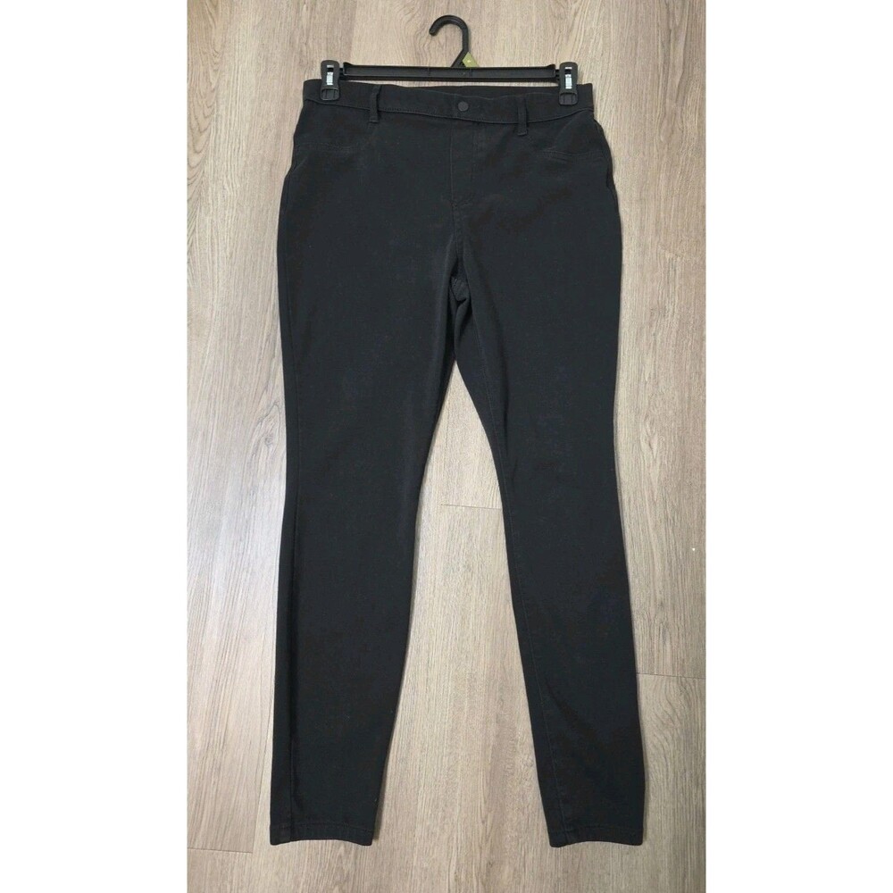 Time and Tru Women’s Black Stretch Slim Pants Size L‎ 12-14 Pull On Casual Work